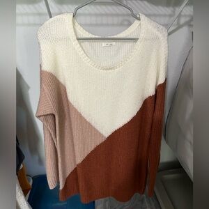 Color blocked sweater